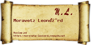 Moravetz Leonárd névjegykártya