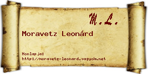 Moravetz Leonárd névjegykártya