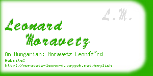 leonard moravetz business card